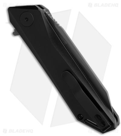 Glow Rhino Meitner Liner Lock Knife Black Al + Green Tritium (3" Gray)