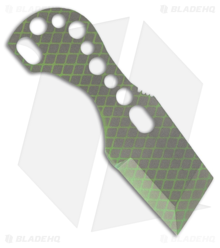 Gray Precision Chillzell Titanium Neck Knife (Toxic Green / Bead Blast)