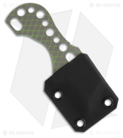 Gray Precision Chillzell Titanium Neck Knife (Toxic Green / Bead Blast)