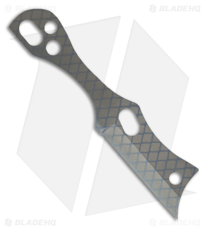 Gray Precision Snork Titanium Neck Knife (Blue / Bead Blast)