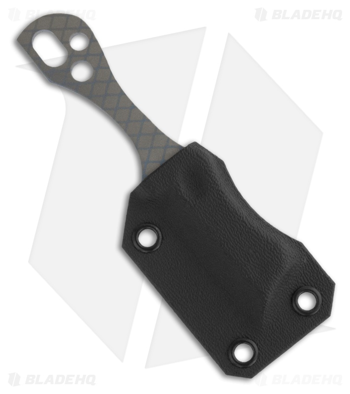 Gray Precision Snork Titanium Neck Knife (Blue / Bead Blast)