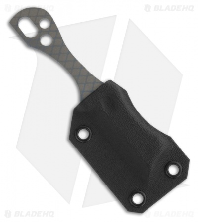 Gray Precision Snork Titanium Neck Knife (Blue / Bead Blast)