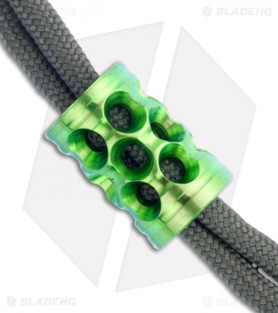 Gray Precision Titanium Monster Lantern Bead Lanyard Pull (Toxic Green)