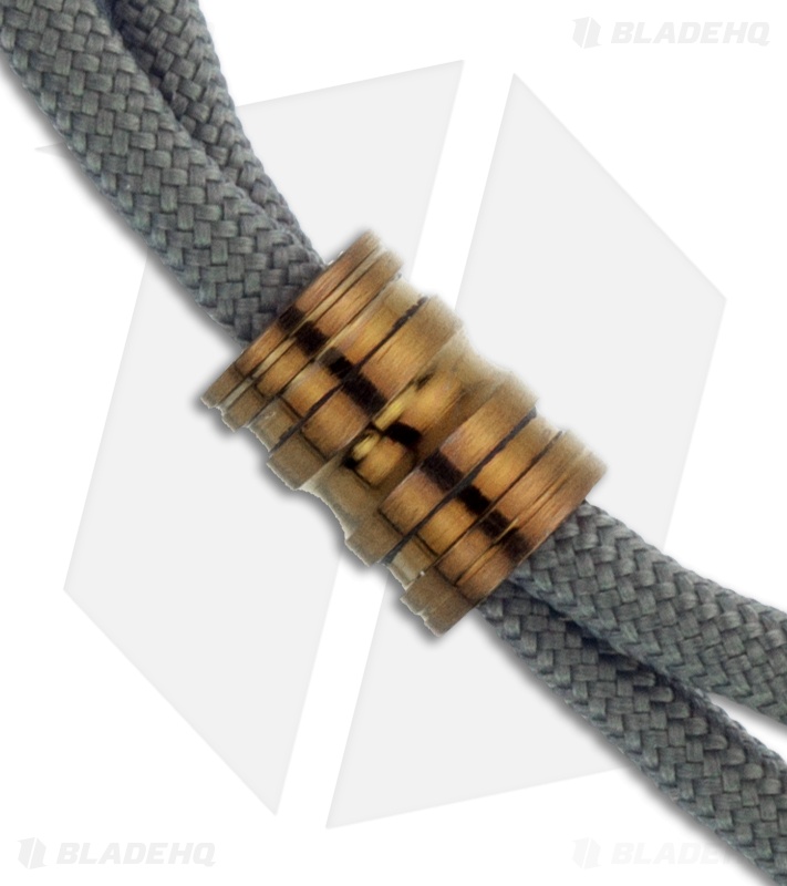 Gray Precision Ringer Titanium Bead Lanyard Pull (Polished Bronze)