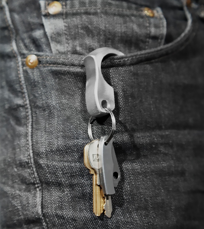 John Gray Keyper Bottle Opener Keychain - Carbon Fiber/Heat