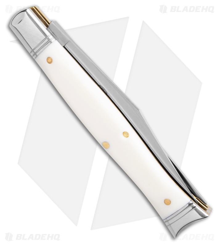 GEC Fish School Pocket Knife Jigged Ivory Acrylic (3.5" Satin)