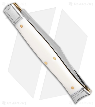 GEC Fish School Pocket Knife Jigged Ivory Acrylic (3.5" Satin)