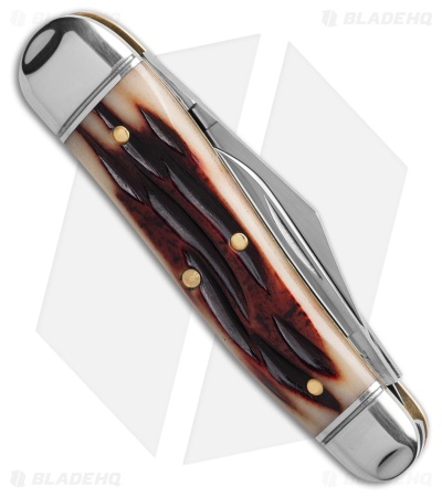 GEC Northfield Geppetto Whittler Oxblood Stagcut Natural Bone (2.1" Satin)
