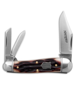 GEC Northfield Geppetto Whittler Oxblood Stagcut Natural Bone (2.1" Satin)