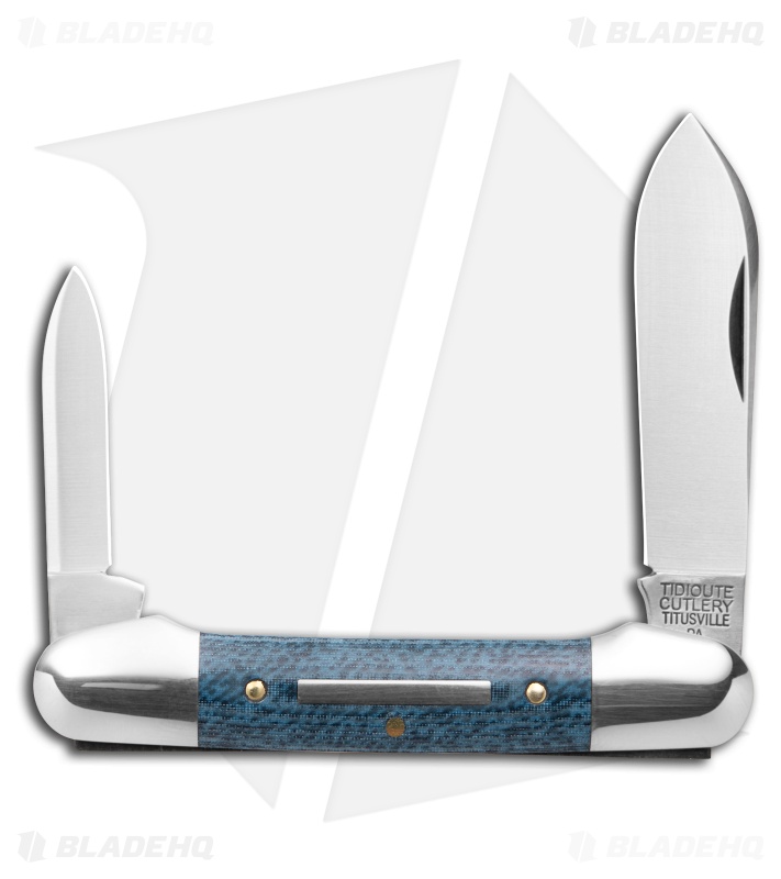 GEC Tidioute Cutlery Little Indian Girl Denim Blue Micarta (2.5" Satin)