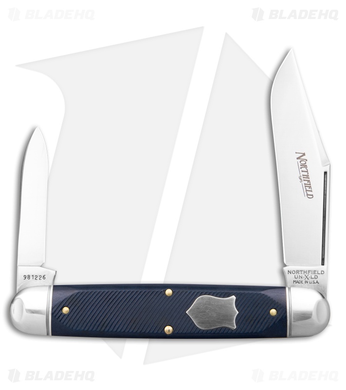 GEC Tidioute Cutlery Northfield Texas Stogie Blue Sawcut Richlite