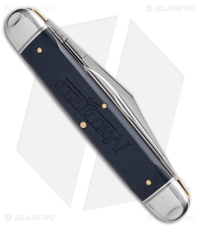 GEC Tidioute Cutlery Northfield Texas Stogie Blue Sawcut Richlite (3.7" Satin)