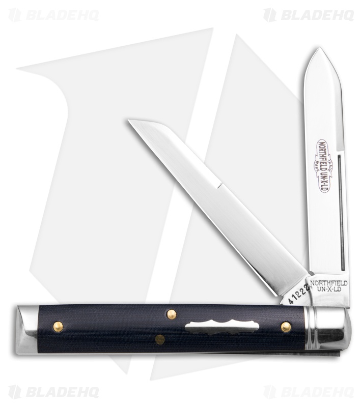 GEC Tidioute Cutlery Town Physician Royal Blue Linen Micarta (3" Satin)