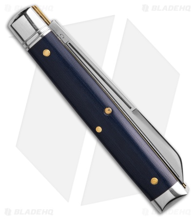 GEC Tidioute Cutlery Town Physician Royal Blue Linen Micarta (3" Satin)