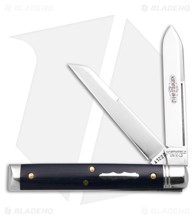 GEC Tidioute Cutlery Town Physician Royal Blue Linen Micarta (3" Satin)