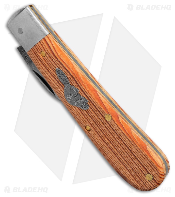 GEC Tidioute Cutlery Wood Chipper Pocket Knife Heart Pine Wood (1.50" SW)
