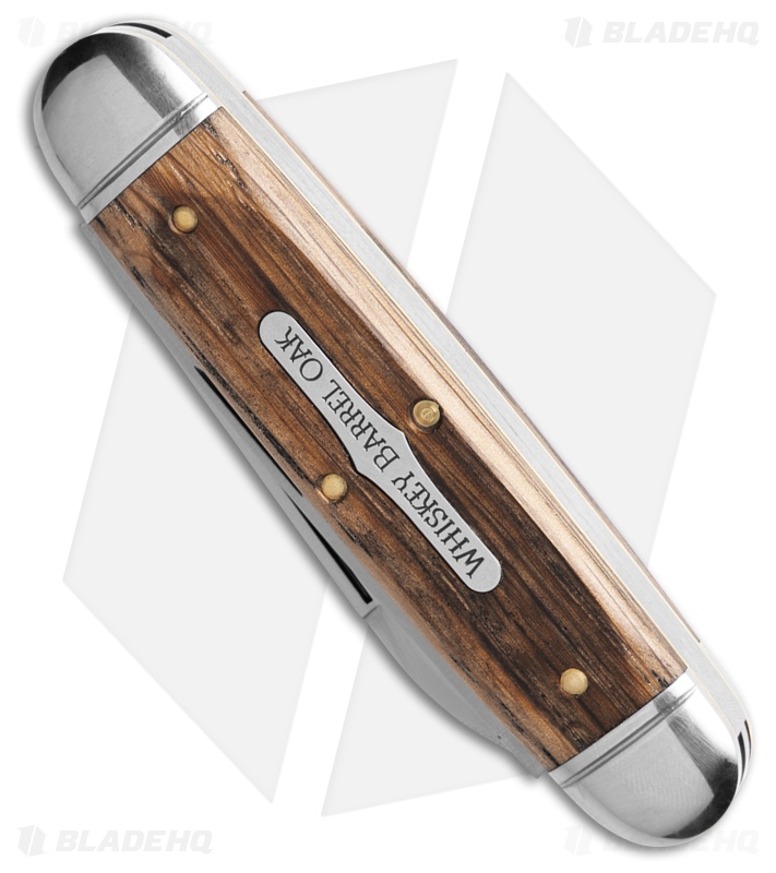 GEC Tidioute Cutlery Beer & Sausage 3.75" Knife Distressed Whiskey Barrel Oak