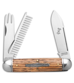 GEC Tidioute Cutlery Beer & Sausage 3.75" Pocket Knife Smooth Whiskey Barrel Oak