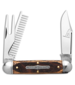 GEC Tidioute Cutlery Fairway & Clubhouse Knife Sawcut Whiskey Barrel Oak (2.75")