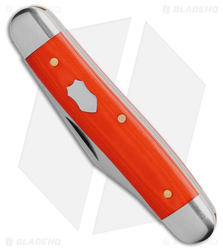 GEC Tidoute Cutlery #66 Lil' Cowboy Ember Orange Micarta (2.5" Satin)