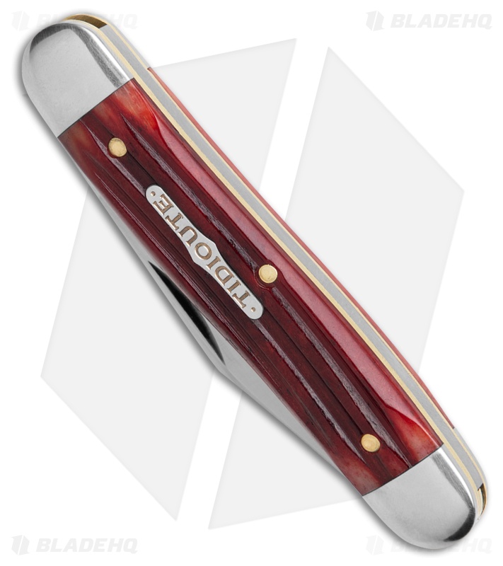 GEC Tidoute Cutlery #66 Lil' Cowboy Ember Ruby Red Bone (2.5" Satin)