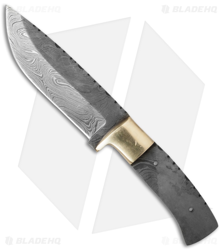 Tallen 9.00" Integral Drop Point Hunter Knife Damascus Blade Blank #19