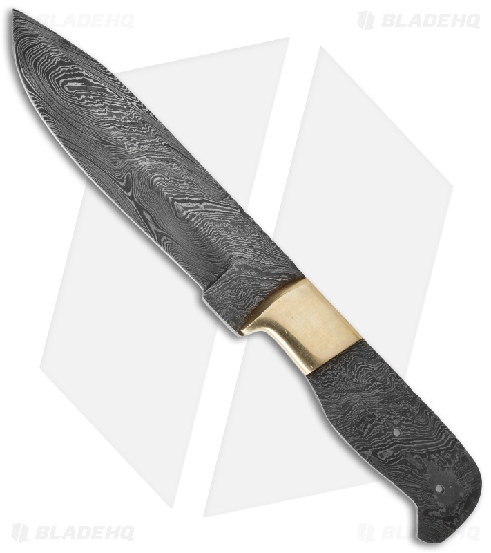 Tallen 9" Integral Clip Point Hunter Knife Damascus Blade Blank #21