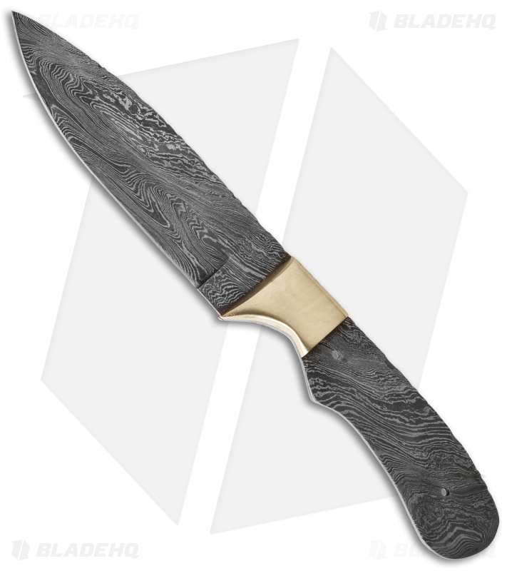 Tallen 8.75" Integral Drop Point Hunter Knife Damascus Blade Blank #23