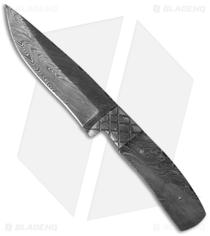 Tallen 8.75" Integral Drop Point Hunter Knife Damascus Blade Blank #35