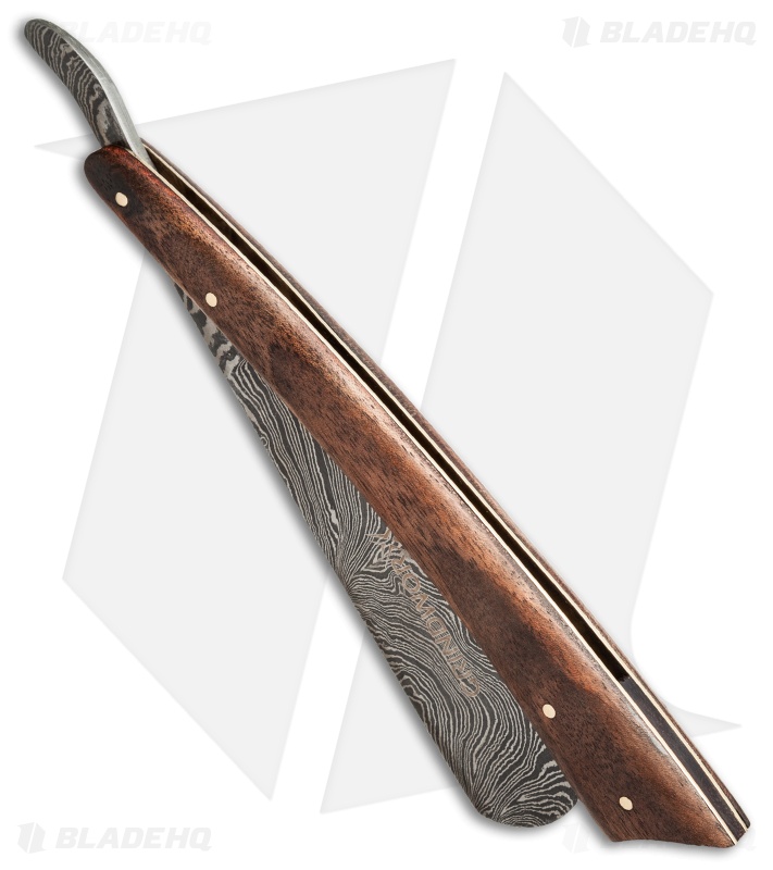 Tallen Damascus Straight Edge Classic Razor (Walnut)