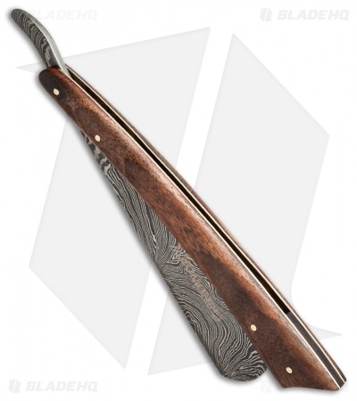 Tallen Damascus Straight Edge Classic Razor (Walnut)