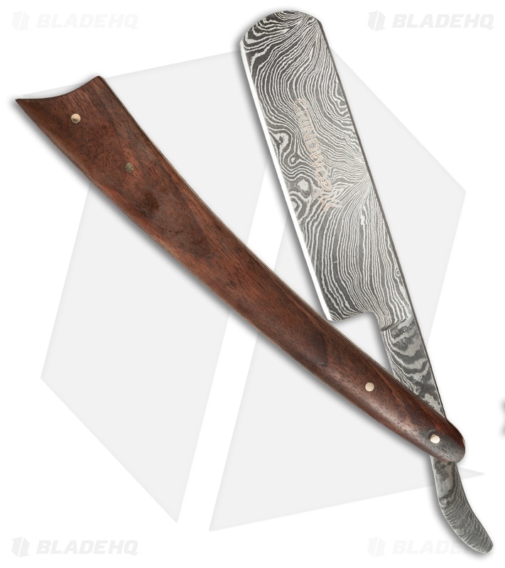 Tallen Damascus Straight Edge Classic Razor (Walnut)