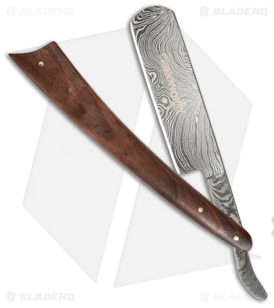 Tallen Damascus Straight Edge Classic Razor (Walnut)