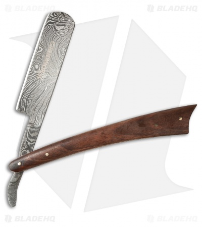 Tallen Damascus Straight Edge Classic Razor (Walnut)