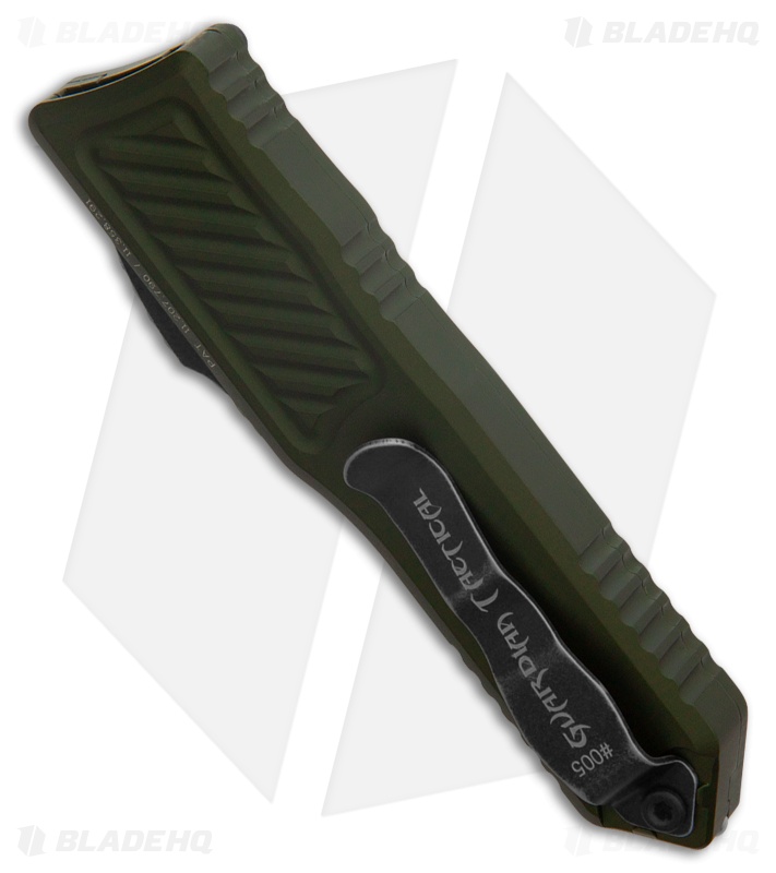 Guardian Tactical GTX-025 D/E Dagger OTF Knife OD Green Aluminum (2.75" Dark SW)