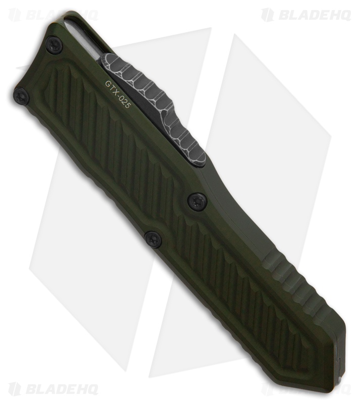Guardian Tactical GTX-025 D/E Dagger OTF Knife OD Green Aluminum (2.75" Dark SW)