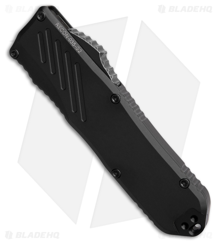 Guardian Tactical RECON-035 G2 D/E OTF Knife Black Al (3.3" Dark SW MagnaCut)
