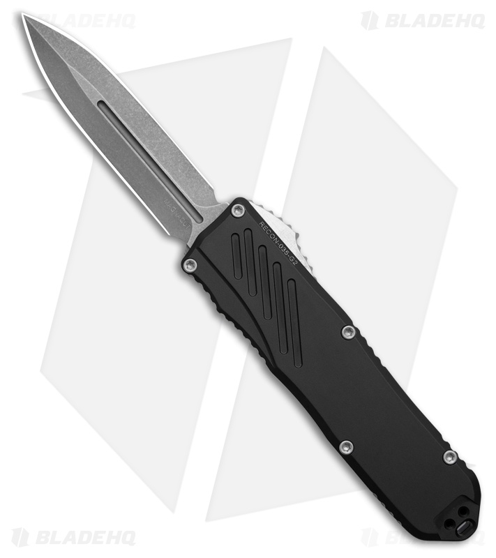 Guardian Tactical RECON-035 G2 D/E OTF Knife Black Al (3.3" SW MagnaCut)