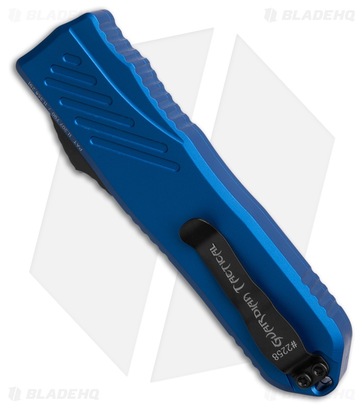 Guardian Tactical RECON-035 G2 D/E OTF Knife Blue Al (3.3" Black Serr MagnaCut)