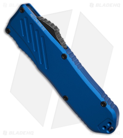 Guardian Tactical RECON-035 G2 D/E OTF Knife Blue Al (3.3" Dark SW MagnaCut)