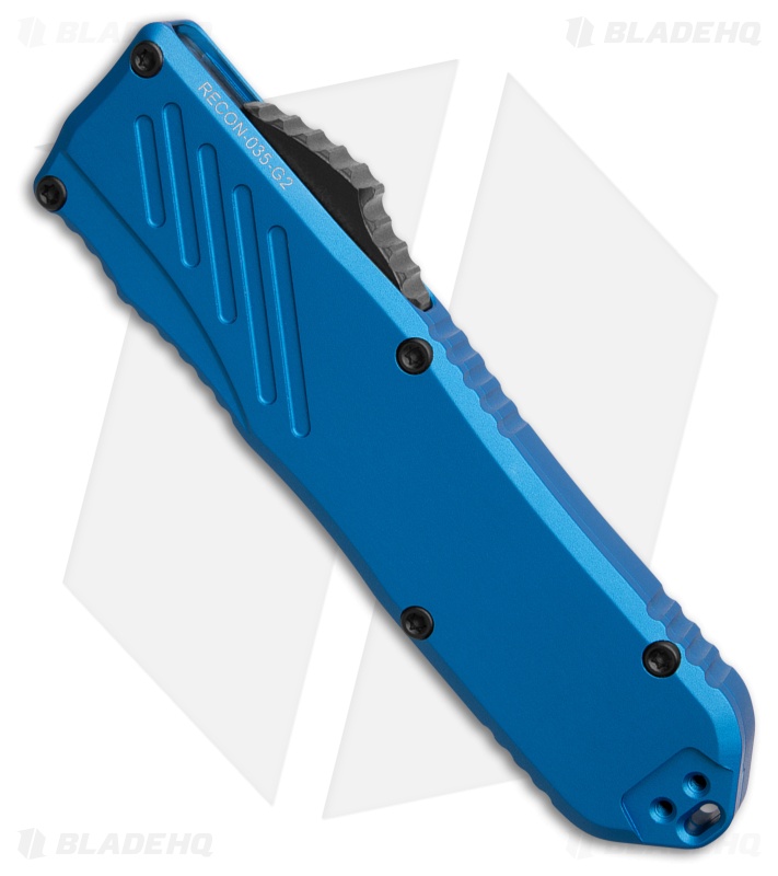 Guardian Tactical RECON-035 G2 D/E OTF Knife Blue Al (3.3" Two-Tone MagnaCut)