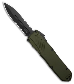 Guardian Tactical RECON-035 G2 D/E OTF Knife OD Green Al (3.3" Black Serr)