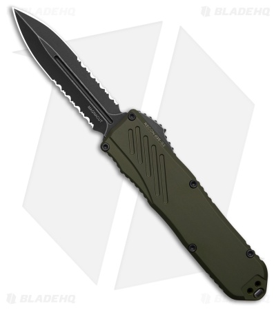Guardian Tactical RECON-035 G2 D/E OTF Knife OD Green Al (3.3" DSW Serr)