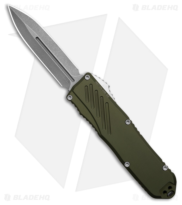 Guardian Tactical RECON-035 G2 D/E OTF Knife OD Green Al (3.3" SW MagnaCut)