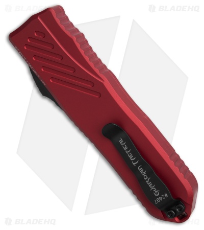 Guardian Tactical RECON-035 G2 D/E OTF Knife Red Al (3.3" Black Serr MagnaCut)
