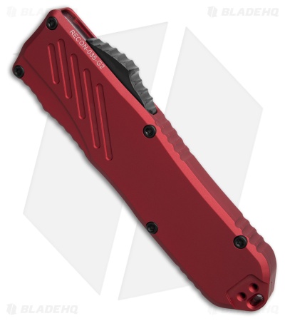 Guardian Tactical RECON-035 G2 D/E OTF Knife Red Al (3.3" Black Serr MagnaCut)