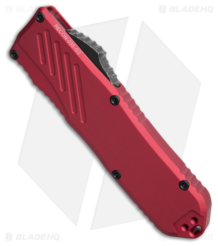 Guardian Tactical RECON-035 G2 D/E OTF Knife Red Al (3.3" DSW Serr MagnaCut)