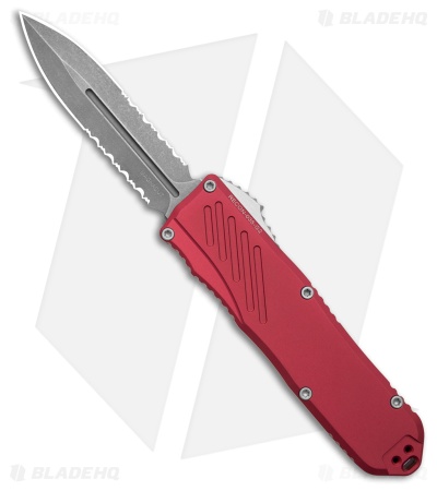 Guardian Tactical RECON-035 G2 D/E OTF Knife Red Al (3.3" SW Serr MagnaCut)
