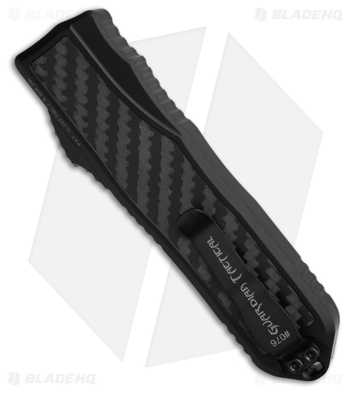 Guardian Tactical RECON-035 G2 S/E OTF Knife Black Al + CF (3.3" Black)