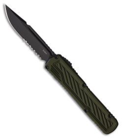 Guardian Tactical Scout S/E OTF Automatic Knife OD Green Al (3.5" Black Serr)